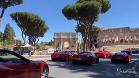 Roma, 50 Ferrari in sfilata tra i monumenti della capitale