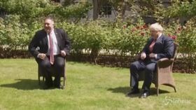 Boris Johnson accoglie Mike Pompeo a Londra