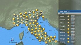 meteo domenica 26 luglio