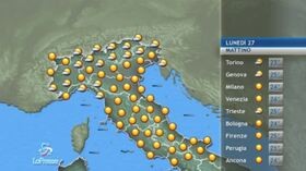 Meteo, le previsioni di lunedì 27 luglio