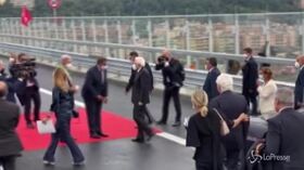 Inaugurazione Ponte San Giorgio: l’arrivo sul viadotto del presidente Mattarella