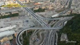 Genova: il nuovo ponte San Giorgio visto dall’alto
