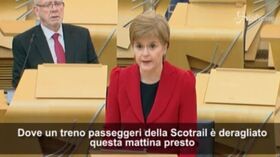 Deraglia treno in Scozia, la premier Sturgeon: “Incidente estremamente serio”
