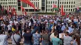 Bielorussia, manifestazione a favore di Lukashenko a Minsk