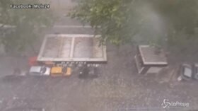 Bomba d’acqua e grandine su Torino, alberi caduti e allagamenti