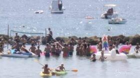 Coronavirus: record di casi nel Lazio, spiagge affollate a Santa Marinella