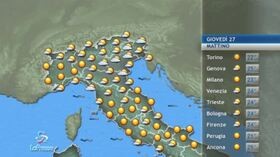 Meteo, le previsioni di giovedì 27 agosto