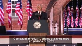 Usa2020, Pence: “Rivolte e saccheggi non sono proteste pacifiche, porteremo legge e ordine nelle strade”