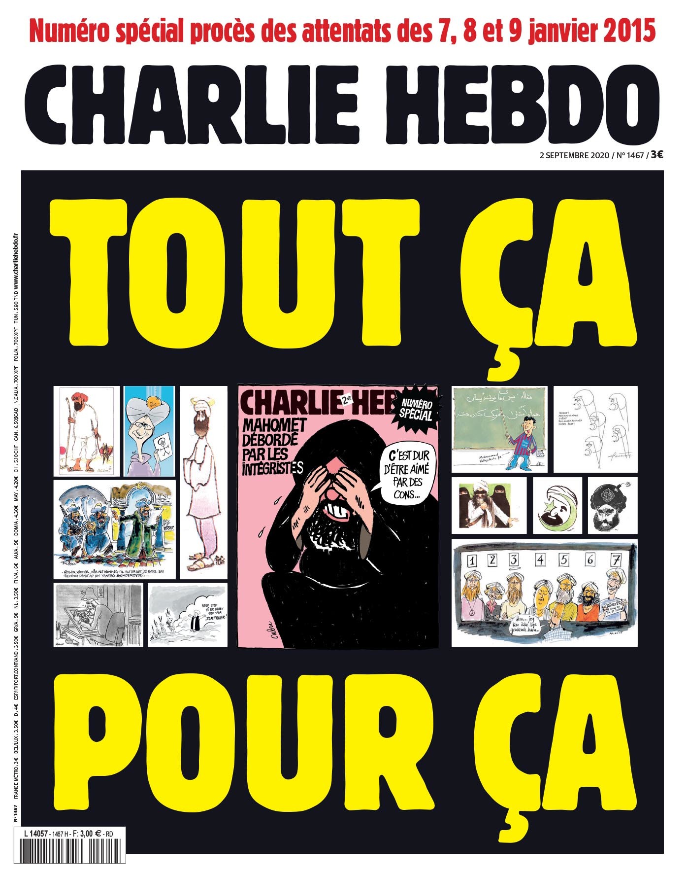 Strage Charlie Hebdo, settimanale ripubblica caricature Maometto alla vigilia del processo