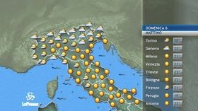 meteo, domenica 6 settembre