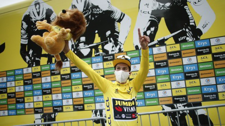 Tour de France: 9/a tappa a Pogacar, Roglic maglia gialla