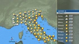 meteo, giovedi’ 10 settembre