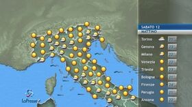 meteo, sabato 12 settembre