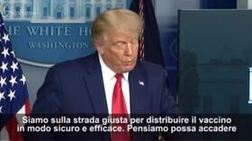 Vaccino Covid, Trump: “Pronto dopo metà ottobre”