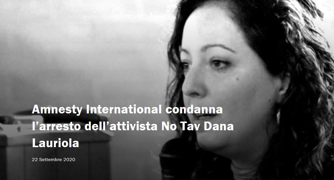 Arresto Dana Lauriola, Amnesty International: Urgente riconsiderare misure alternative