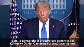 Caso Breonna Taylor, Trump: “Procuratore generale ha fatto un ottimo lavoro”