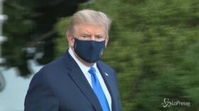 Covid, Trump lascia la Casa Bianca: l’arrivo all’ospedale militare