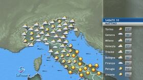 meteo, sabato 10 ottobre