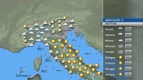 meteo, mercoledì 21 ottobre