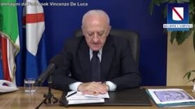 Campania, De Luca: “Chiudere tutto, siamo a un passo dalla tragedia”