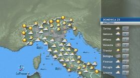 meteo, domenica 25 ottobre