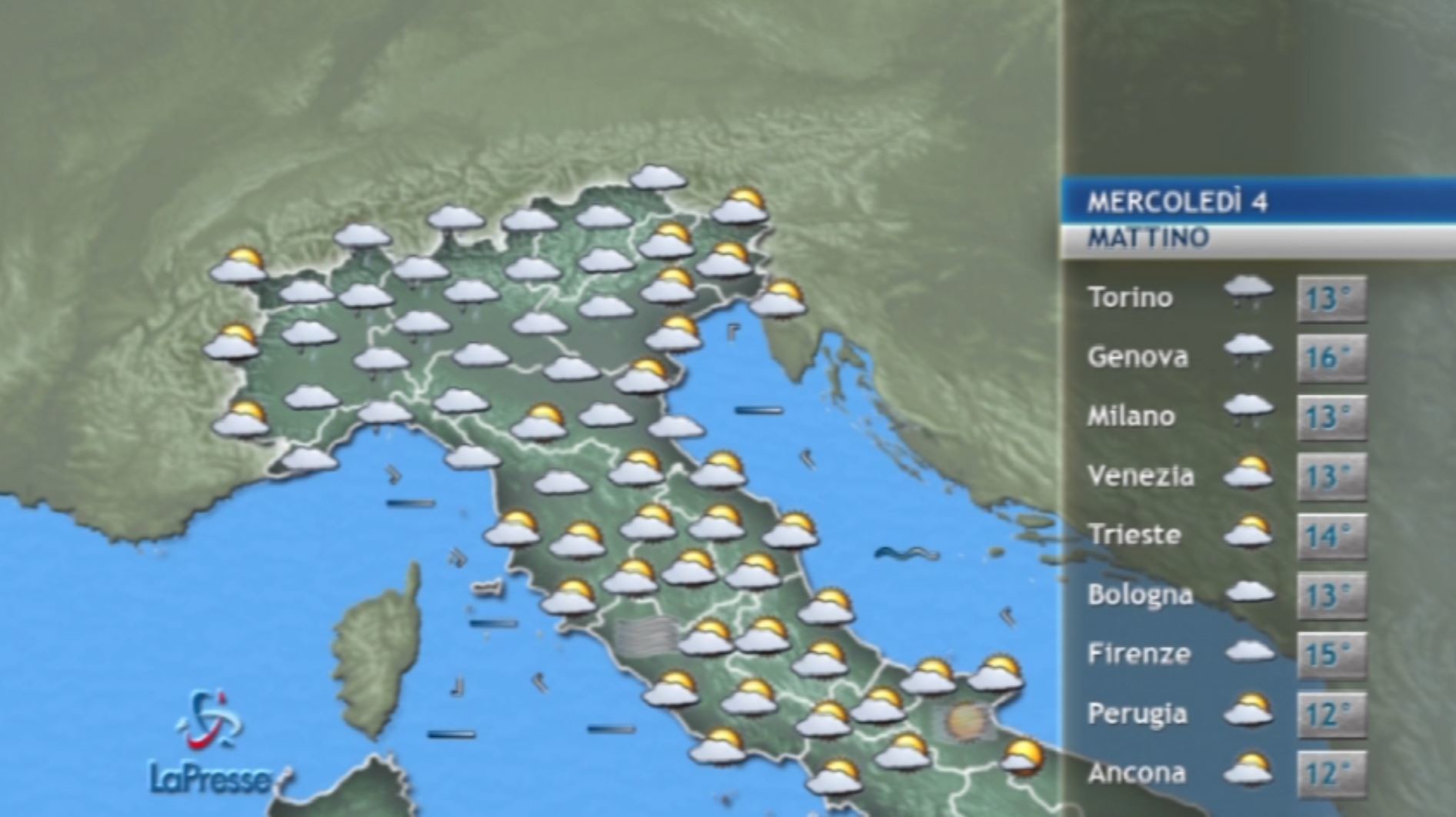 Meteo, le previsioni di mercoledì 4 novembre