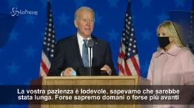 Usa 2020, Biden: “Non tocca a me né a Trump dire chi ha vinto. Sono ottimista”