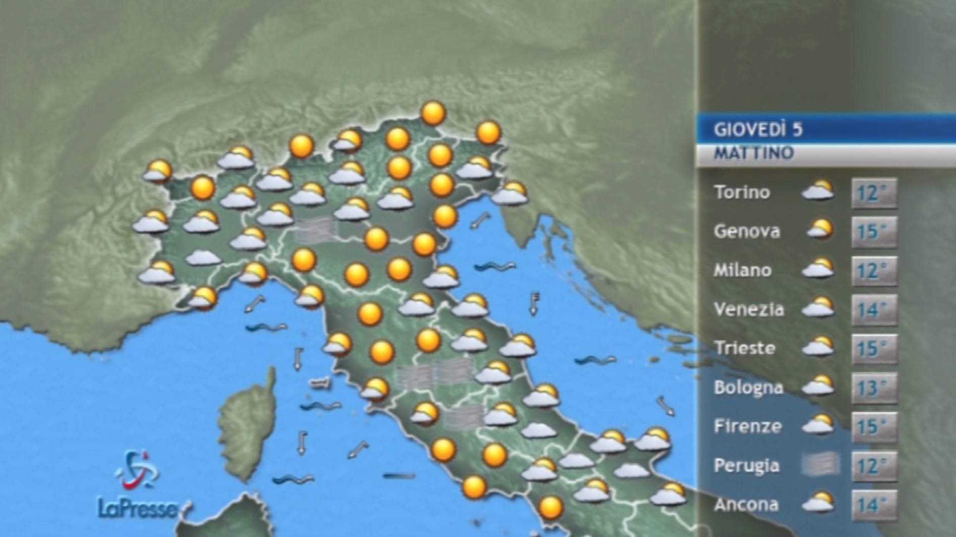 Meteo, le previsioni di giovedì 5 novembre