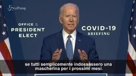 Usa, Biden: “Indossate la mascherina, non ha colore politico”