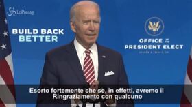 Usa, Biden: “Ringraziamento? A distanza e massimo in cinque persone”