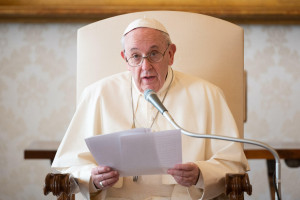 Udienza Generale di Papa Francesco presso la Biblioteca del Palazzo Apostolico