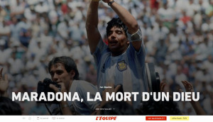 Commozione nel mondo: la scomparsa di Maradona sui maggiori quotidiani