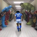 I supereroi si inchinano a Maradona, il disegno che diventa icona virale