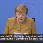 Germania, Merkel: “Lockdown parziale proseguirà fino al 20 dicembre”