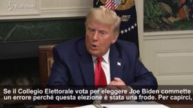 Usa, Trump: “Lascerò la Casa Bianca se il Collegio Elettorale deciderà per Biden”