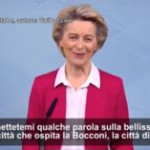 Covid, Von der Leyen esalta gli “eroi di Milano” e cita la vecchia canzone: “Milan l’è un gran Milan”