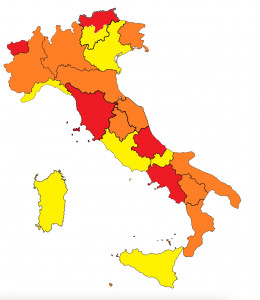 Lombardia, Piemonte e Calabria in arancione. Iss: “No rilassamento prematuro”