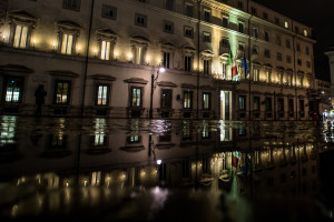 Palazzo Chigi, l'esterno durante il consiglio dei Ministri