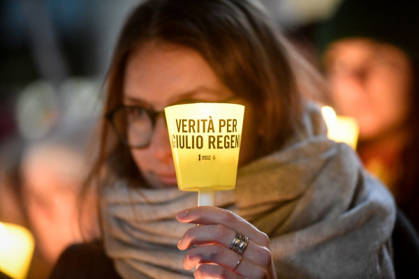 3 anni dalla morte di Giulio Regeni, la fiaccolata a Milano