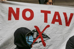 Protesta No Tav davanti al ministero di Grazia e Giustizia per la liberazione di un’attivista arrestata in Val Di Susa