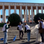 I ragazzi della Giovane Roma ripuliscono l’Eur: “Basta spot è il momento dei fatti”