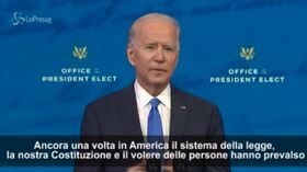 Biden dopo il voto dei Grandi Elettori: “Costituzione e democrazia hanno prevalso”