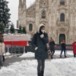 Milano sotto la neve: il Duomo e il Castello imbiancati