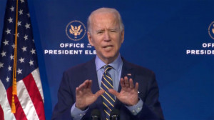 Joe Biden parla in conferenza a Wilmington