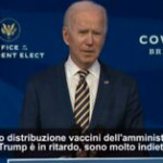 Biden critica Trump su piano vaccini: “Se si continua così ci vorranno anni”