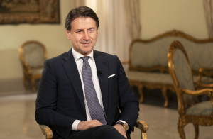 Palazzo Chigi - intervista al Presidente del Consiglio Giuseppe Conte