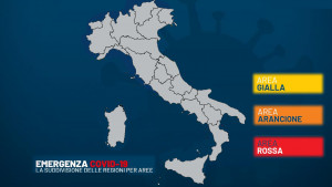 Colori Italia Covid, Area gialla, arancione, rossa