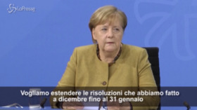 Germania, Merkel annuncia la proroga del lockdown fino al 31 gennaio
