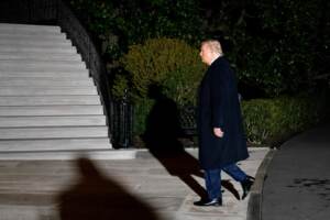 President Donald Trump returns to the White House after his visit in Dalton