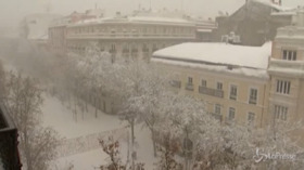 Maltempo Spagna, Madrid sommersa dalla neve